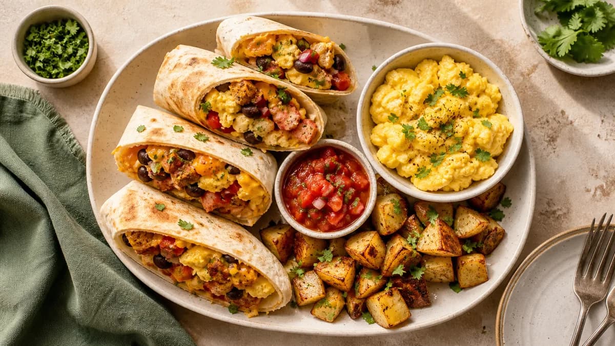 Breakfast Burrito Batch, serving suggestion